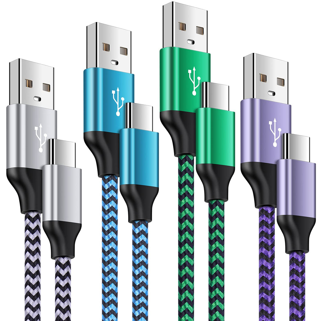 [Australia - AusPower] - 4 Pack (3ft+6ft) Android Phone Fast Charging Cable USB A to Type C Cord Compatible Moto G Stylus/Play/Power(2021),Razr,Google Pixel 6Pro/6/5/4/3, OnePlus 9/9Pro,LG Stylo 6/5/4,Galaxy S22/A52S/A13 5G 