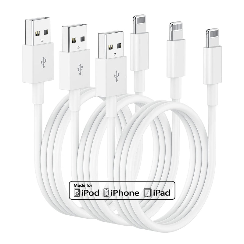 [Australia - AusPower] - 3Pack 10ft iPhone Charger, [ Apple MFi Certified ] Long Apple Charging Cord, 10 Feet Original Lightning to USB Cable,10 Foot iPhone Charging Cable for iPhone 13/12/11/Pro/11/XS/MAX/XR/8/7/6/5/SE iPad 3Pack iPhone Charger 