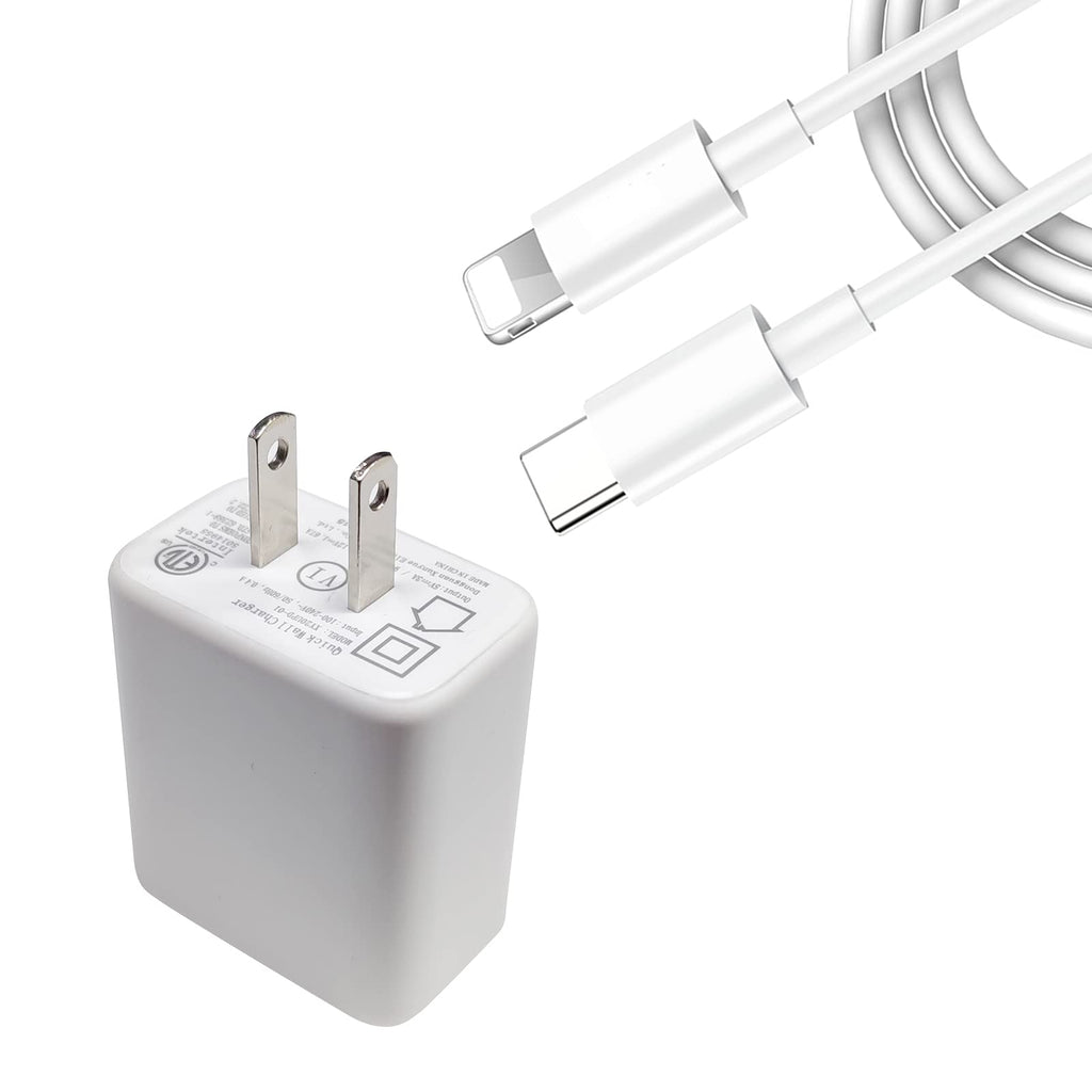 [Australia - AusPower] - Quick Wall Charger,USB C Charger Power Adapter PD Fast Charger Block for Mobile Phone-White 