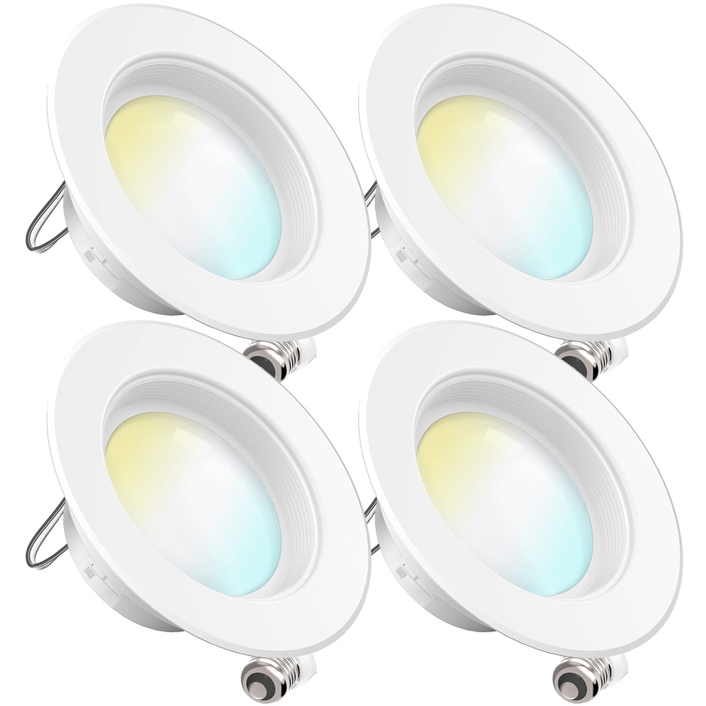 [Australia - AusPower] - Sunco Lighting 4 Inch LED Can Lights Retrofit Recessed Lighting, Selectable 2700K/3000K/3500K/4000K/5000K Dimmable, Baffle Trim, 11W=40W, 660 LM, Replacement Conversion Kit, UL Energy Star 4 Pack 5 Cct in One (27k,3k,35k,4k,5k) 