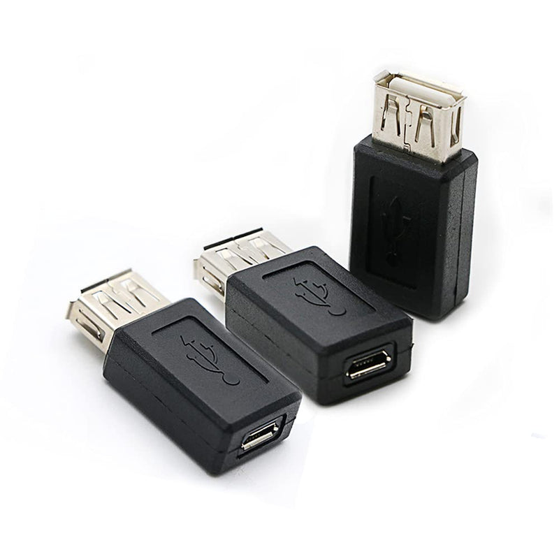 [Australia - AusPower] - 3 Pack USB 2.0 A Female to USB Micro Female Adapter Converter 