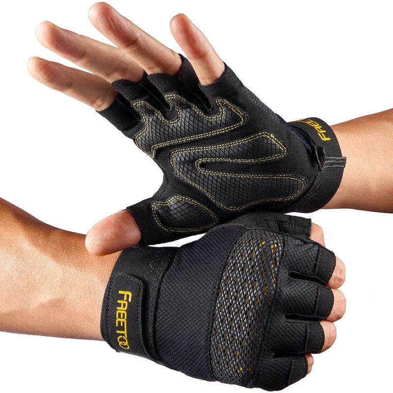 FREETOO Workout Gloves for Men 2021 Latest Full Palm Protection