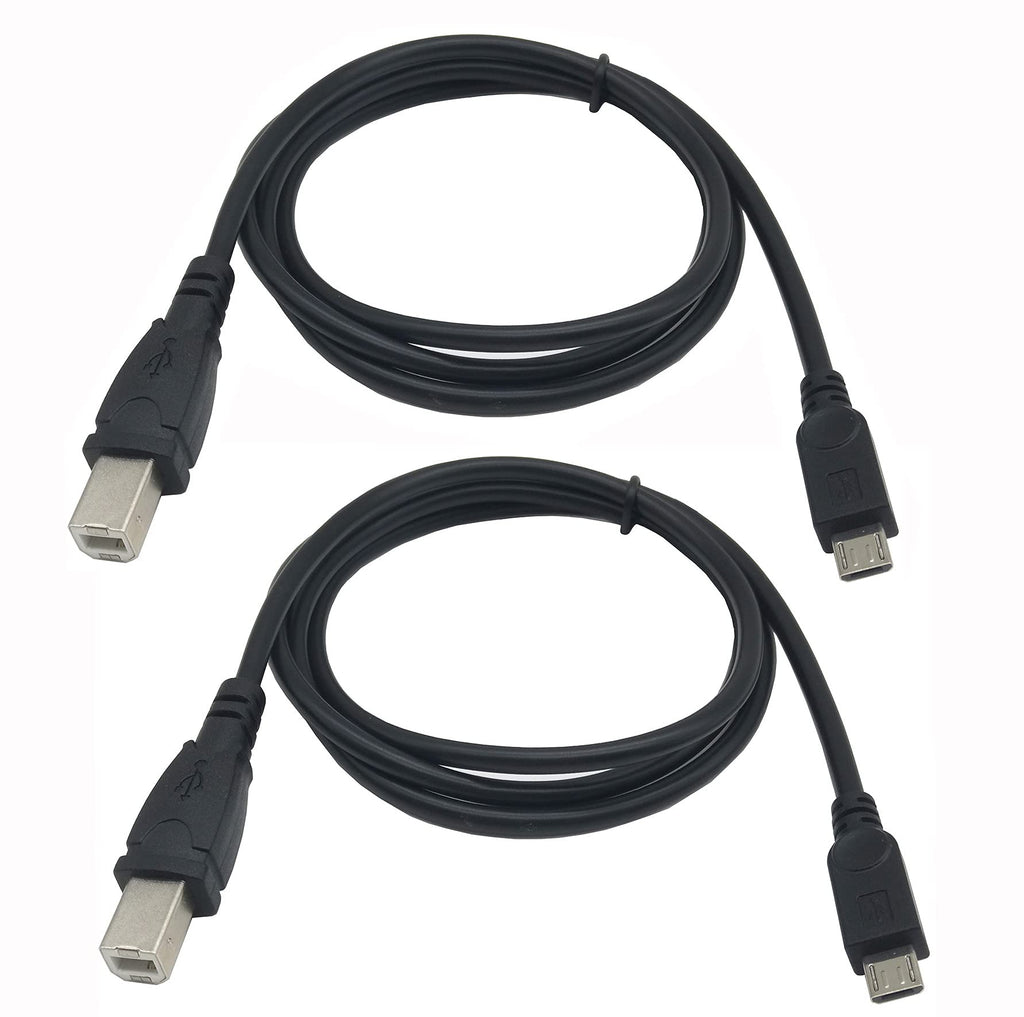 [Australia - AusPower] - Micro USB to Printer Cable, Traovien 2PCS Micro USB 5pin Male to USB Type B Data and Charge Cable,Android Phone pc to Printer Cable Printer,Scanner,Electronic midi Piano,Etc.(1M/3.3Feet) 