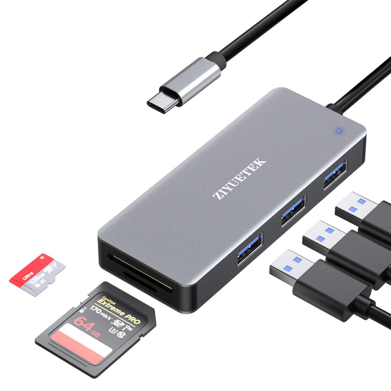[Australia - AusPower] - USB C Hub, USB hub 3.0 and SD Card Reader 3in1 Multi-Function hub Designed for MacBook pro Surface pro XPS Chrome and Laptop or PC, Support SD, TF, Micro sd Card 