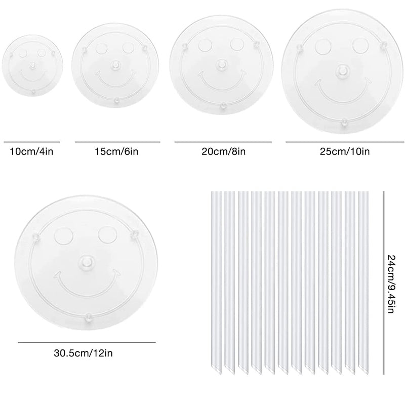 CJBIN Plastic Cake Dowel Rods Set, 20 Pcs Cake Separator Plates