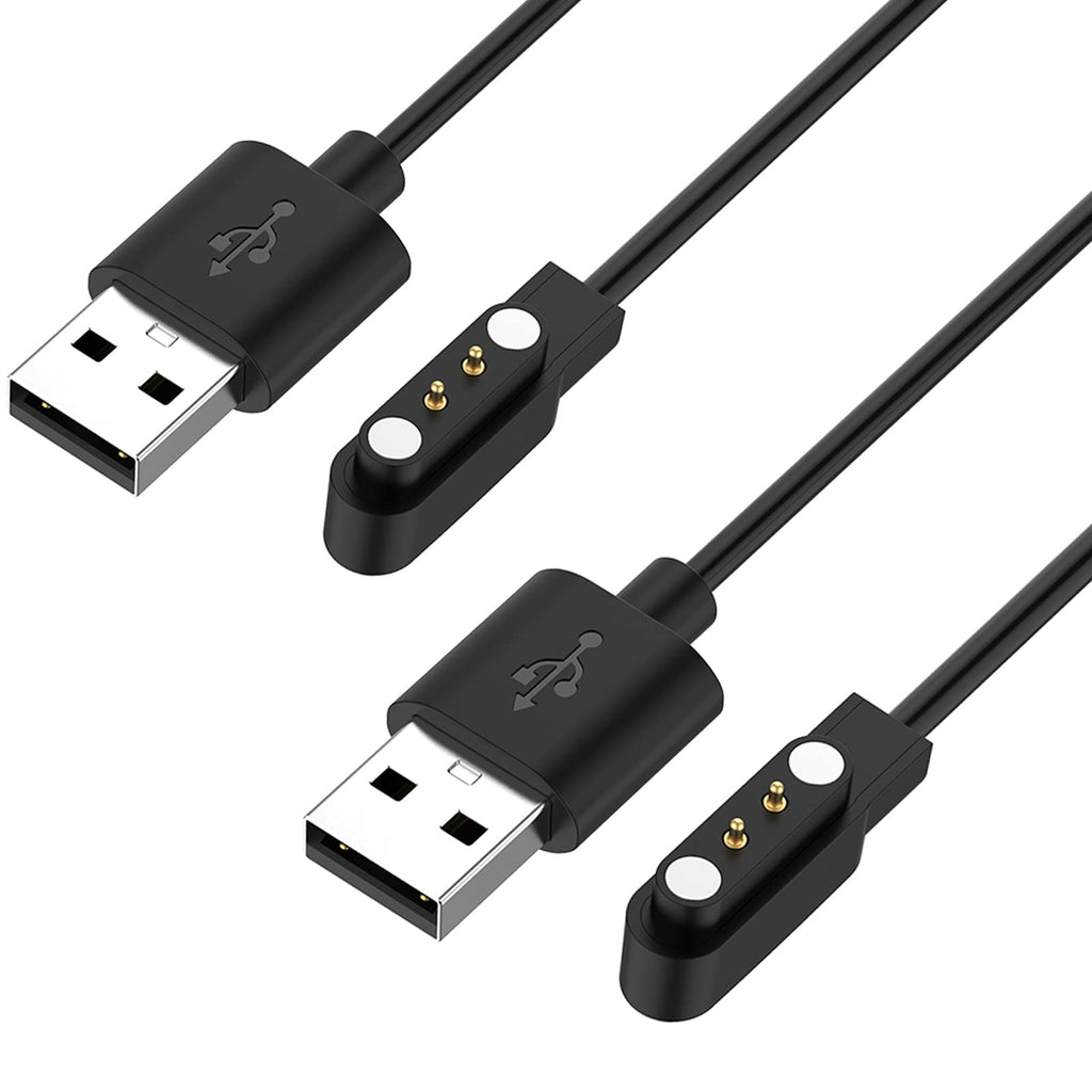 [Australia - AusPower] - Charger Cable Replacement for Wyze Watch 44mm 47mm, YAMAY SW021, ID205L Smart Watch, Magnetic Charging Cord 3.3ft 2-Pack 