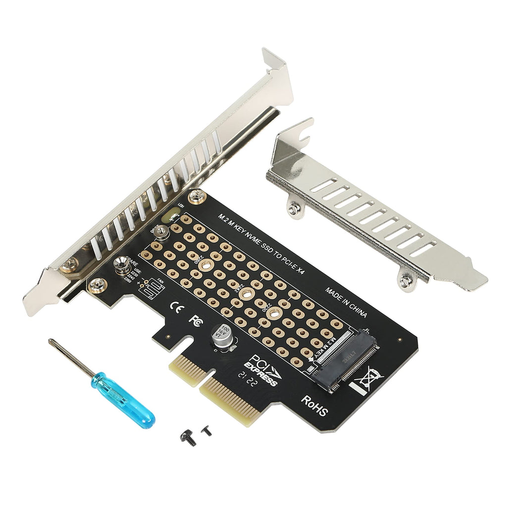 [Australia - AusPower] - GELRHONR M.2 SSD M-Key NVME PCIe 3.0 x4 Adapter Card,Supports PCI-e 4.0/3.0, 2.0 or 1.0, NVMe M-Key(Not Support NGFF),2230,2242,2260,2280 Solid State Drives 