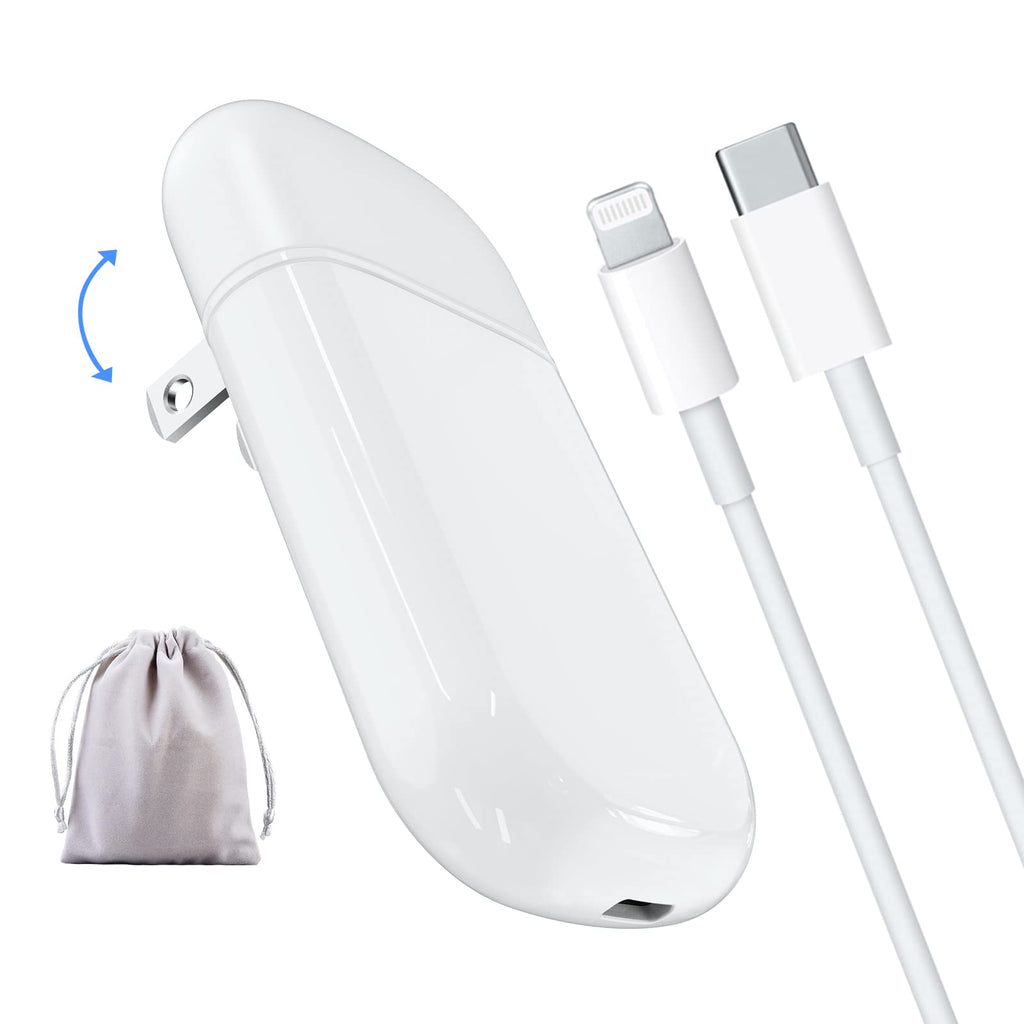 [Australia - AusPower] - iPhone 13 12 Fast Charger,【Apple MFi Certified】 20W Type C Wall Charger Ultra Slim Portable Travel Power Adapter with 6FT USB C to Lightning Cable for iPhone 13/12/12 Pro Max/11/Xs/XR/X, iPad, AirPods 