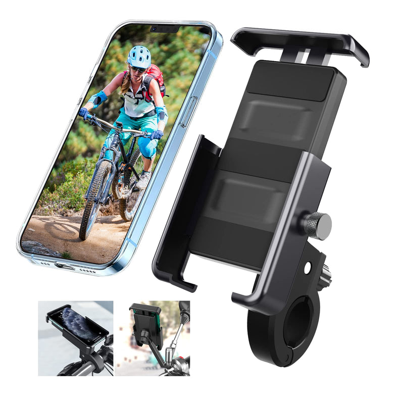 [Australia - AusPower] - The Latest Improved Aluminum Alloy Bike Phone Mount Motorcycle Phone Mount Can Be Installed On The Handlebar and Rearview Mirror Suitable for 4.7-6.7inch Smart Phones 