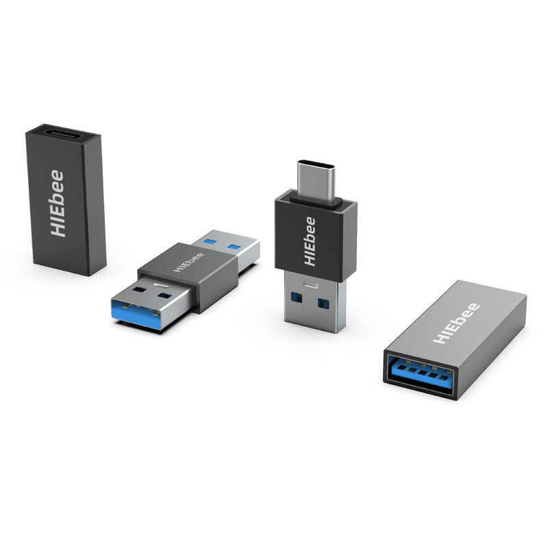 [Australia - AusPower] - USB 3.0 A to A Male Adapter, USB Female to Female Adapter, USB Type-C to USB A Male Adapter, USB 3.0 Female to USB C Female Adapter Connector Compatible with Hard Drive, Laptop etc 4 in 1 Pack 