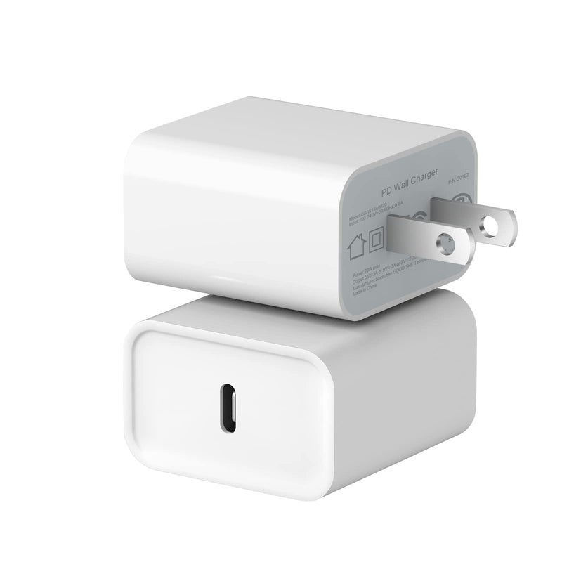 [Australia - AusPower] - USB C Wall Charger iPhone Charger Block 2-Pack Wall Charger Power Adapter Compatible with iPhone 13/13 Mini/13 Pro/12/12 Mini/12 Pro/12 Pro Max/SE/11/11 Pro/Max/XS/XR/X/iPad Pro/Airpod and More 