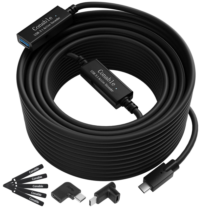 [Australia - AusPower] - Long USB C to USB 3.0 Adapter 35 Feet, USB 3.1 Type C Male to 3.0 A Female 5Gbps OTG Extension Cable, USB Converter Connector Cord, Signal Booster with 2 USB-C Adapter, 5 Ties-35 ft(10.68m) USB C (male) to A (female) 