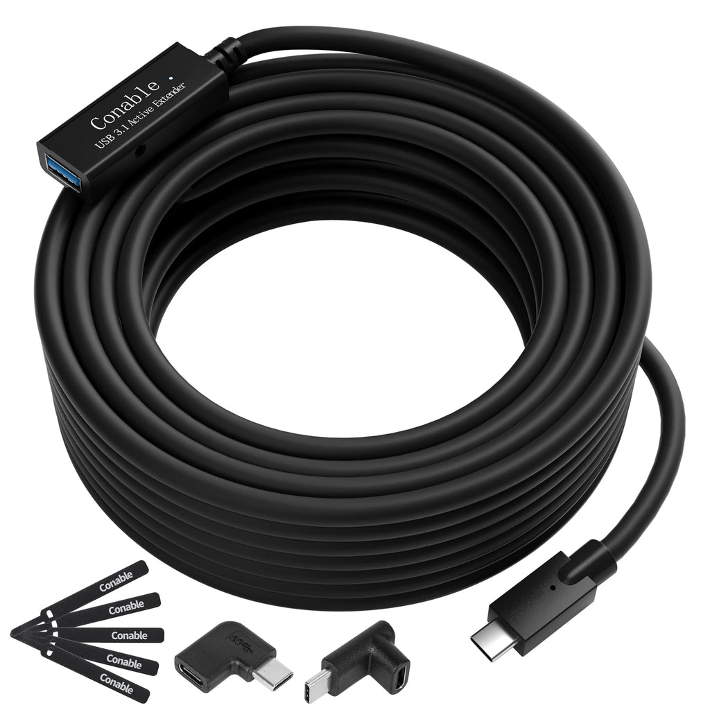 [Australia - AusPower] - Long USB C to USB 3.0 Adapter 25 Feet, Heavy Duty USB 3.1 Type C Male to 3.0 A Female 5Gbps OTG Extension Cable, USB Converter Connector Cord, Signal Booster with 2 USB-C Adapter, 5 Ties-25 ft USB C (male) to A (female) 