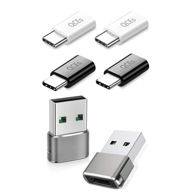 [Australia - AusPower] - USB C Female to USB Male Adapter 2Pack and Micro USB to USB C Adapter 4Pack 