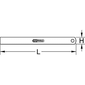 KS Tools 300.0111 Semi-flexible steel rule, 500mm 500 mm