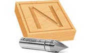 Amana Tool solid carbide V-groove bit, 60-degree, 1/4-inch diameter, 1/4-inch shank