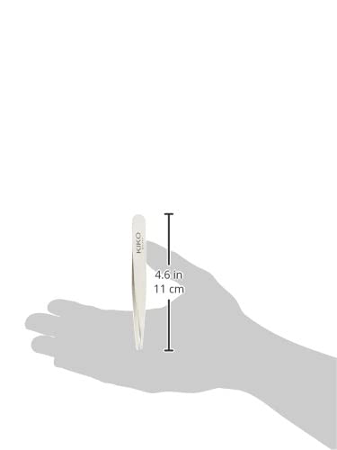 KIKO Milano Pointed Tweezers | Extra Lace Professional Eyebrow Tweezers (Pack of 2) 1 Unité (Lot de 1) (Pack of 2)