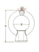 [Australia - AusPower] - US STAINLESS Stainless Steel 316 Lifting Eye Nut 1/2" UNC Marine Grade Pitch of 13 