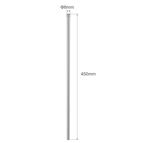 sourcing map 2 Pcs Linear Motion Rod Shaft Guide 8mm x 450mm (0.315" x 17.72") Hardened Chrome Plated Steel Linear Rail Rod for 3D Printer, CNC Machine