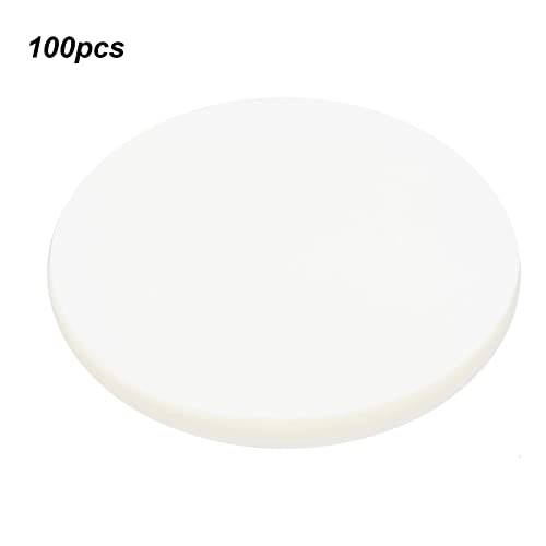 Tnfeeon Circle Mylars, Button Parts Metal with Clip Pin Top & Bottom Plastic Cover Film Button Maker Parts Pack of 100 58mm