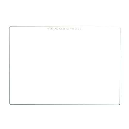 Fotga Cinema 4x5.65 Inch Glass Clear UV Protection Filter 4mm Thickness for Camera Lens Matte Box Vlogging Video Making