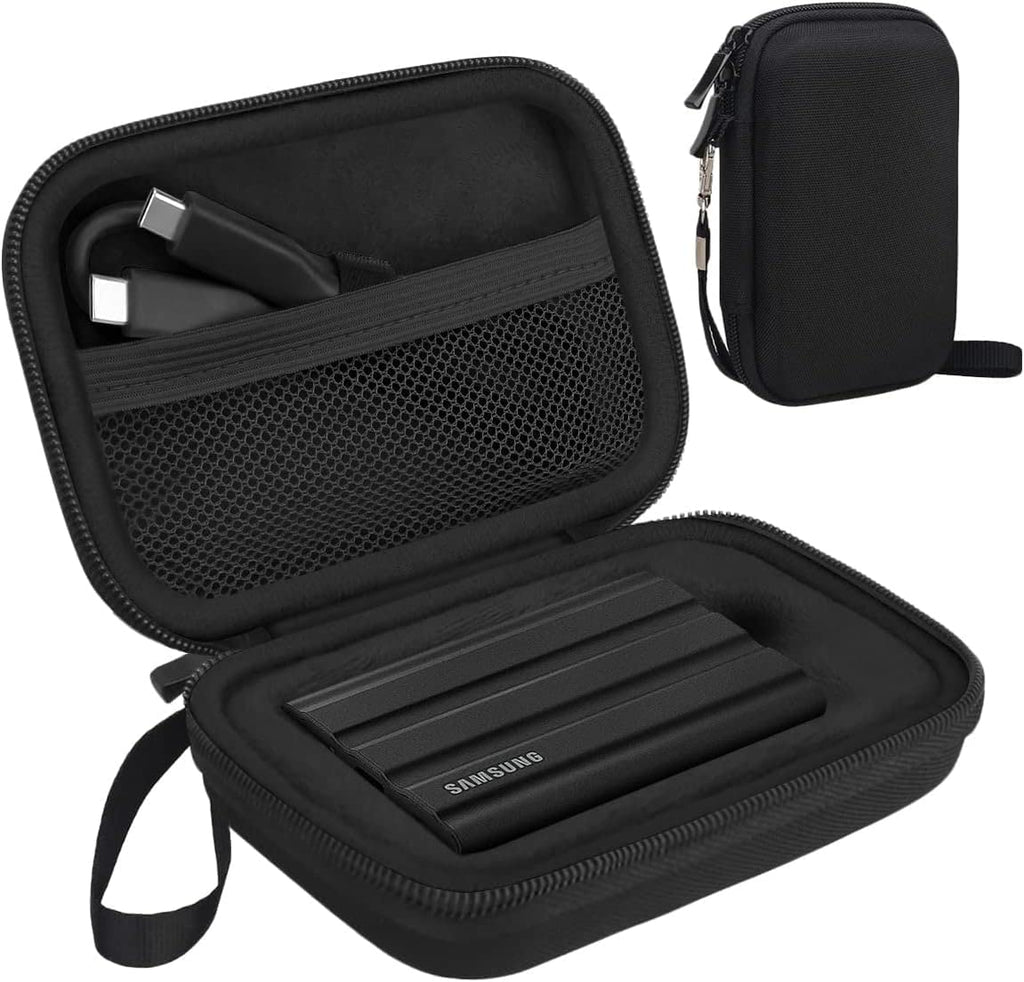 [Australia - AusPower] - Yinke Hard Case for Samsung T7 Shield External SSD, Portable 2022 Travel Case Protective Cover Storage Bag Shield-black 