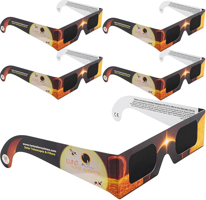 Solar Eclipse Glasses (Pack of 5) CE & ISO Certified