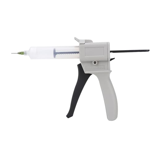 Hyuduo manual glue dispenser, 30ml precision applicator with ergonomic handle, syringe needle and putter