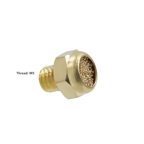LC LICTOP M5 brass exhaust mufflers, flat type, 10-piece pneumatic muffler set