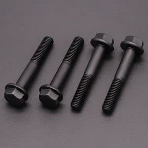 [Australia - AusPower] - M8-1.25 x 60mm (10 Pack) Flanged Hex Head Bolts, Hexagon Flange Screws, Black Oxide Finish, 10.9 Grade Alloy Steel, Motocycle Car Bolts Replacements, Partial Thread M8-1.25 x 60mm 