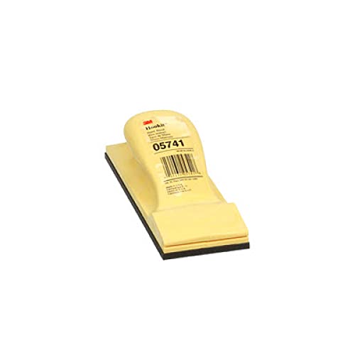 3M Hookit Hand Block 05741 sanding block, 2-3/4 x 7-3/4 inches, black rectangular design