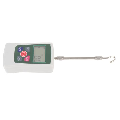 Digital Force Gauge, 100N Portable Pressure Stick Gauge, Push and Pull Tester with Units N Lb Kg Oz, Memory Housing, Automatic Backlit LCD, Auto Off, Buzzer Alarm Function, 1%