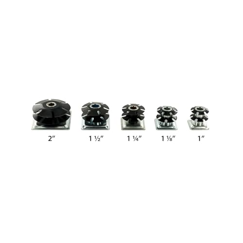 OUTWATER 2-inch square tube caster inserts with 3/8-16 thread, 20-pack helical threaded inserts