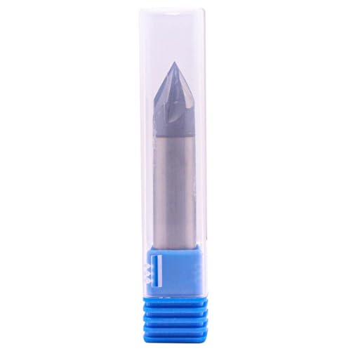 SEFHLI 1/2-inch 4-flute 60° double-end solid carbide chamfer end mill with AlTiN coating