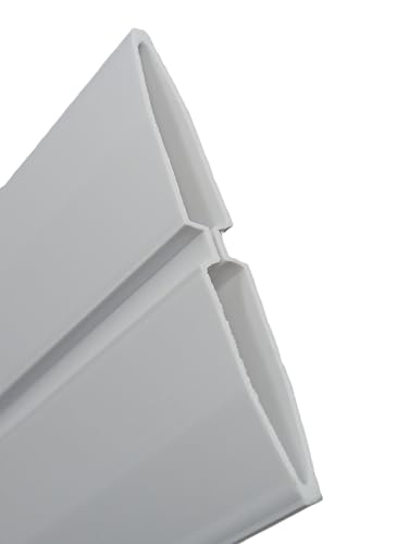 Glass block vertical spacer tracks, 7-1/2 inch PVC spacers for 3-inch blocks, 10-pack no-mortar installation