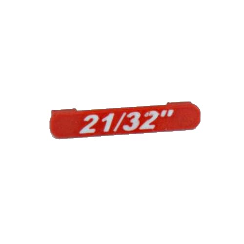 Identification Labels Compatible with Toolbox widget Vertical PRO Wrench Holders (SAE, Perfect Red with White Text) 1 Pack SAE (5/32" to 1")