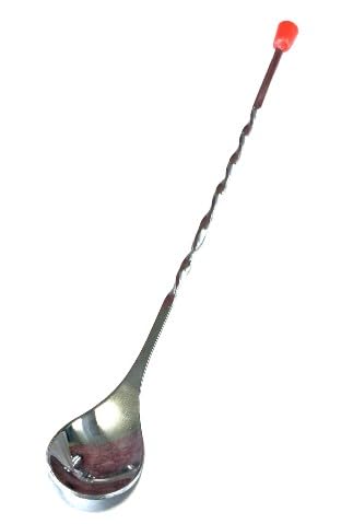 Set of 12 Rattleware stainless steel 11-inch twist bar spoons, perfect for mixing cocktails and iced tea.