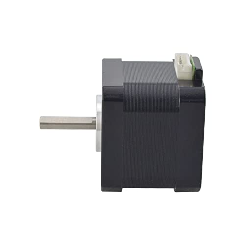 STEPPERONLINE Stepper Motor 3 Pack Nema 17 Bipolar 42 Ncm 1.5 A 42 x 42 x 39 mm 4 Wires with 1 m Cable & Connector for 3D Printer/CNC Milling Machine, Black Black-1.8°