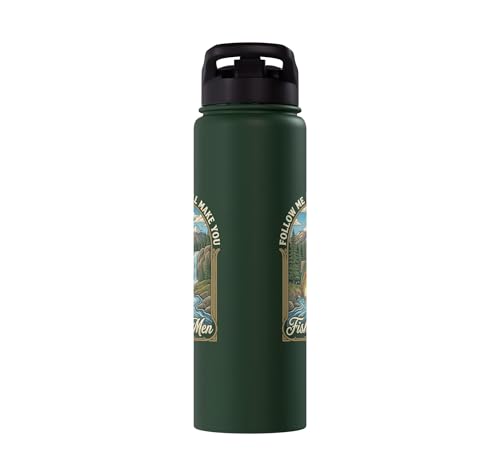Fishers of Men Christian Faith Jesus Religious Scripture Stainless Steel Insulated Water Bottle