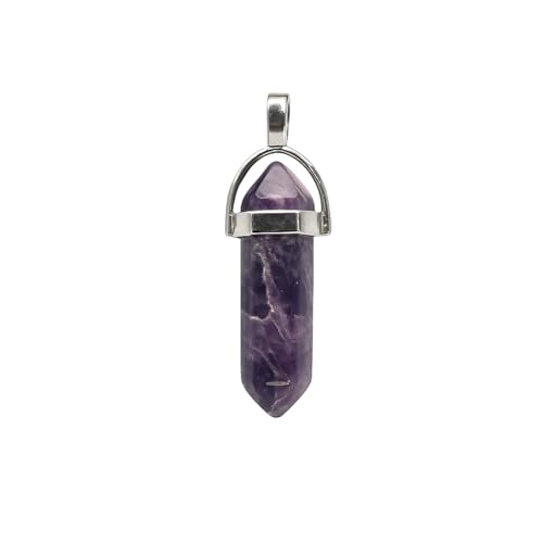 Wiccan Amethyst Pendant Necklace – Stone of Peace & Intuition