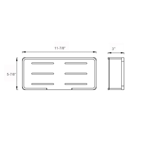 Rectangular Shower Caddy Shelf - Stainless Steel Shower Organizer Basket for Kitchen, Bathroom