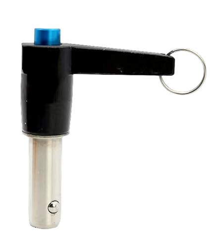 HAIWEN 12x60mm stainless steel ball lock safety pin with L-handle, ring and lanyard cable