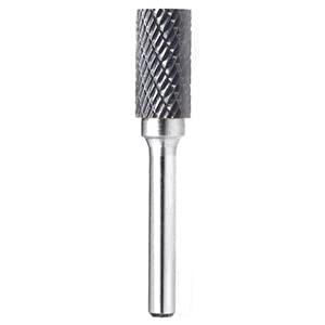SA-5 5pcs Tungsten Carbide Burrs Cylinder Shape Double Cut Rotary Burr File(1/2” cutter Dia X 1”Cutter Length) with 1/4'' Shank dia,Pack of 5 SA-5-5PCS