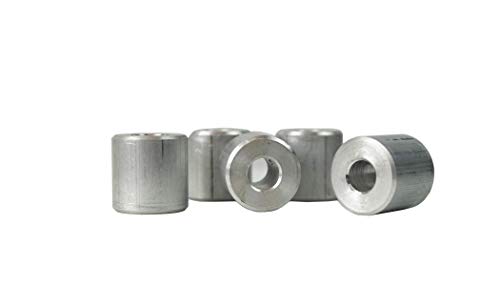 Agency 6 aluminum spacers, 10 pack, 1/2-inch OD x 1/4-inch ID x 5/8-inch length