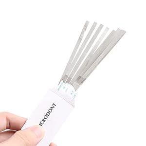 [Australia - AusPower] - Dental Polishing Strips Stainless Steel Gapped 4 MM Med Grit (Single Side) 12/Box… 