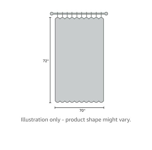 Avanti Linens - Fabric Shower Curtain, 72x72 Curtain 70"W x 72"L (Pack of 1)
