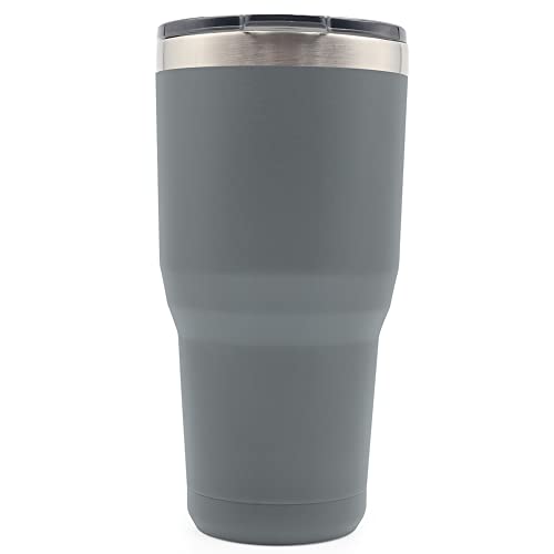 Yukon Outfitters Freedom High Grade 18/8 Corrosion-Resistant Stainless Steel Double Wall Vacuum Insulated Tumbler (30oz / 890ml) - 7.85" H x 3.9" Top Dia. / 2.9" Bottom dia., Charcoal