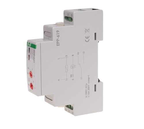 Current Control Relay 1-Phase 0.6-16A AC 1P 0.5-10sek EPP-619 f&f 5908312593928