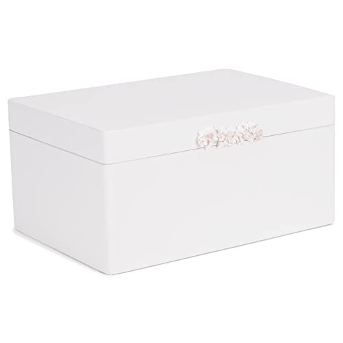 Cottage Garden Ballerina White with Gold Tone 7 inch Wood Musical Jewelry Box Plays Tune Dance of the Sugar Plum Fairy Gold 7 inch