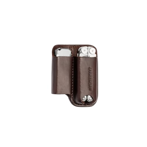Leatherman medium dark brown premium leather sheath for multi-tools